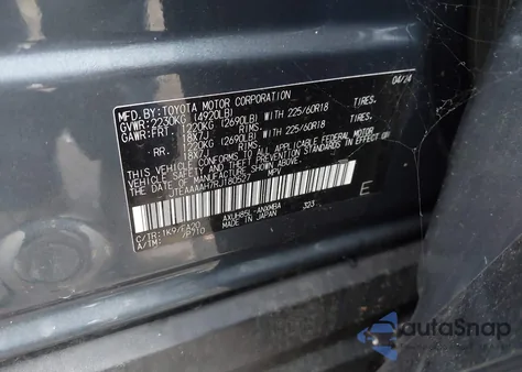 2024 Toyota Venza Le z USA, uszkodzony, nr VIN JTEAAAAH7RJ180527